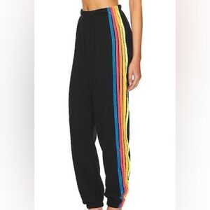 Five striped neon sweatpants color, navy size extra small